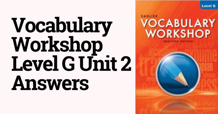 Vocabulary workshop unit 2 answers