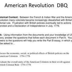 Dbq on the american revolution