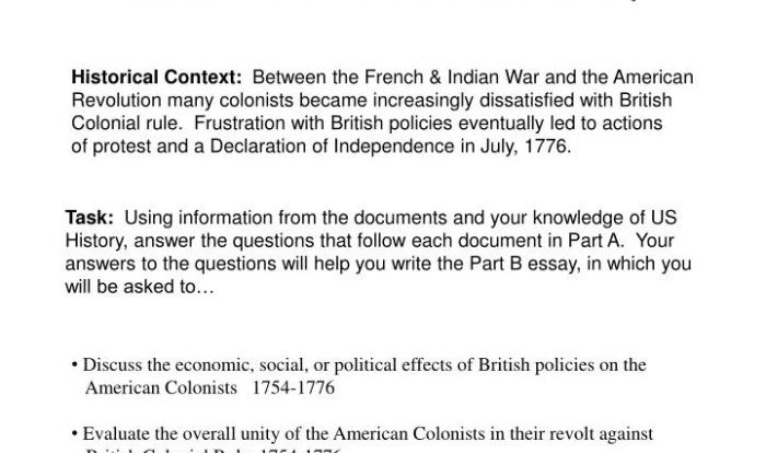 Dbq on the american revolution